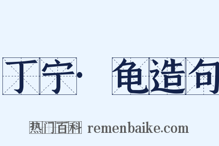 丁宁·龟造句是什么意思的图片